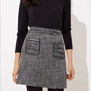 Loft tweed pocket skirt